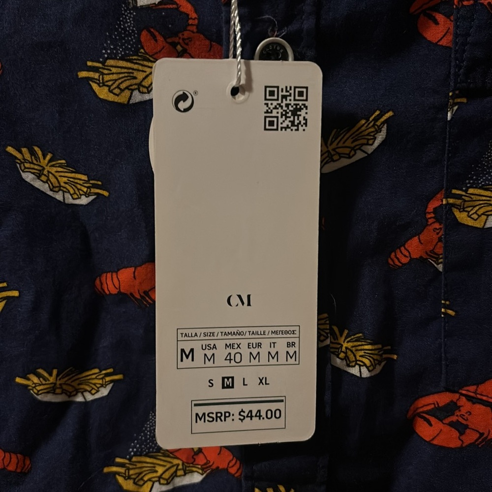 NWT Cactus Man Ricky Singh slim fit poplin short-sleeved button down size medium - Picture 7 of 8